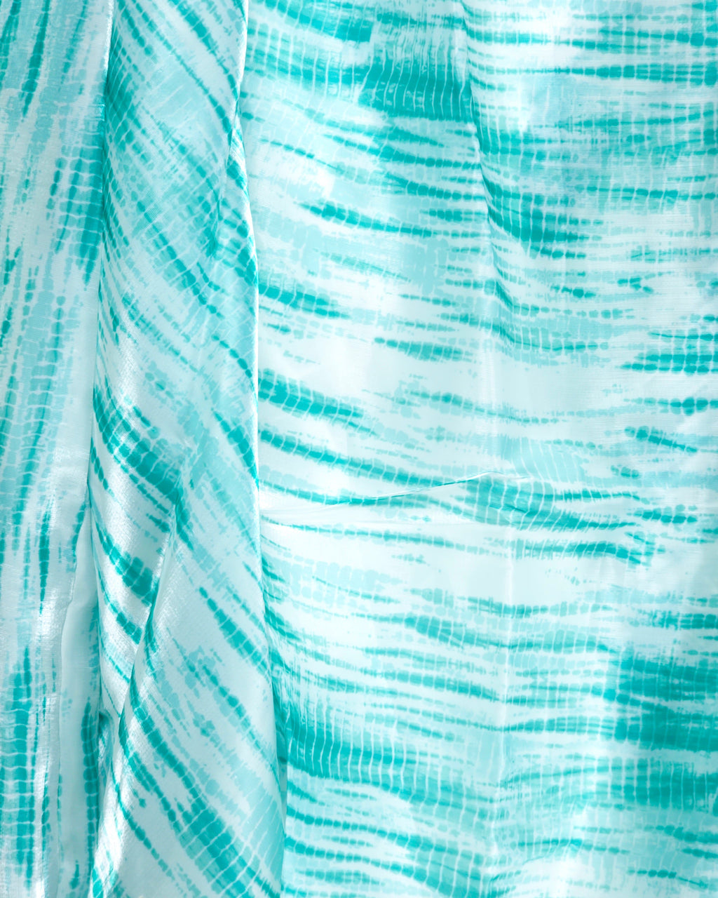 Shibori Satin Maxi Skirt (Aqua)
