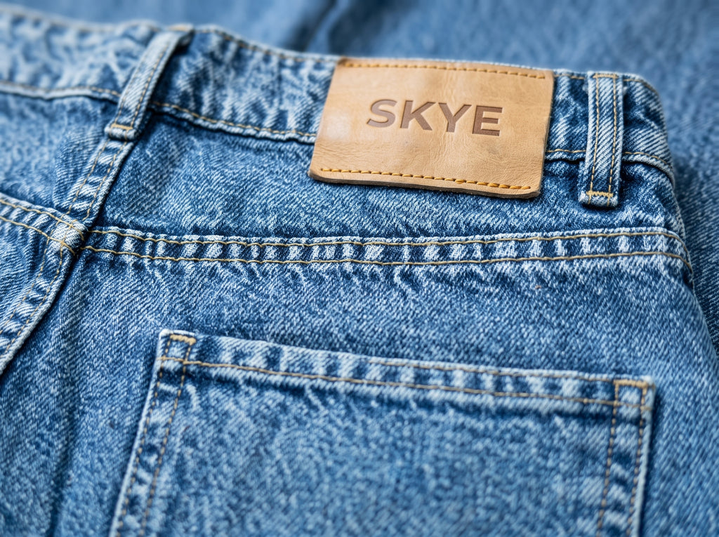 Stonewash Straight-Leg Jeans – Mid Blue