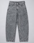 Acid Wash Barrel-Leg Jeans – Slate Grey