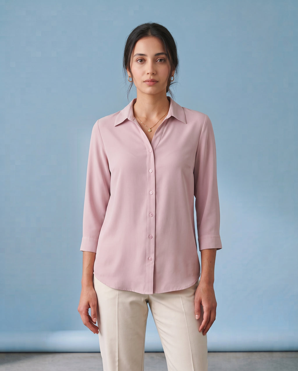 The Blush Collared Blouse