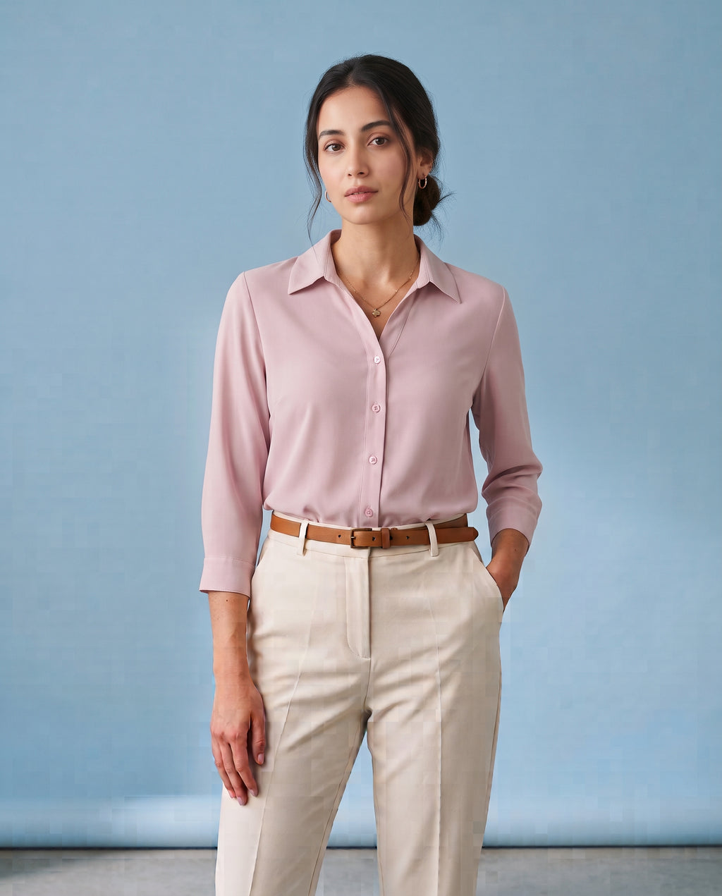 The Blush Collared Blouse
