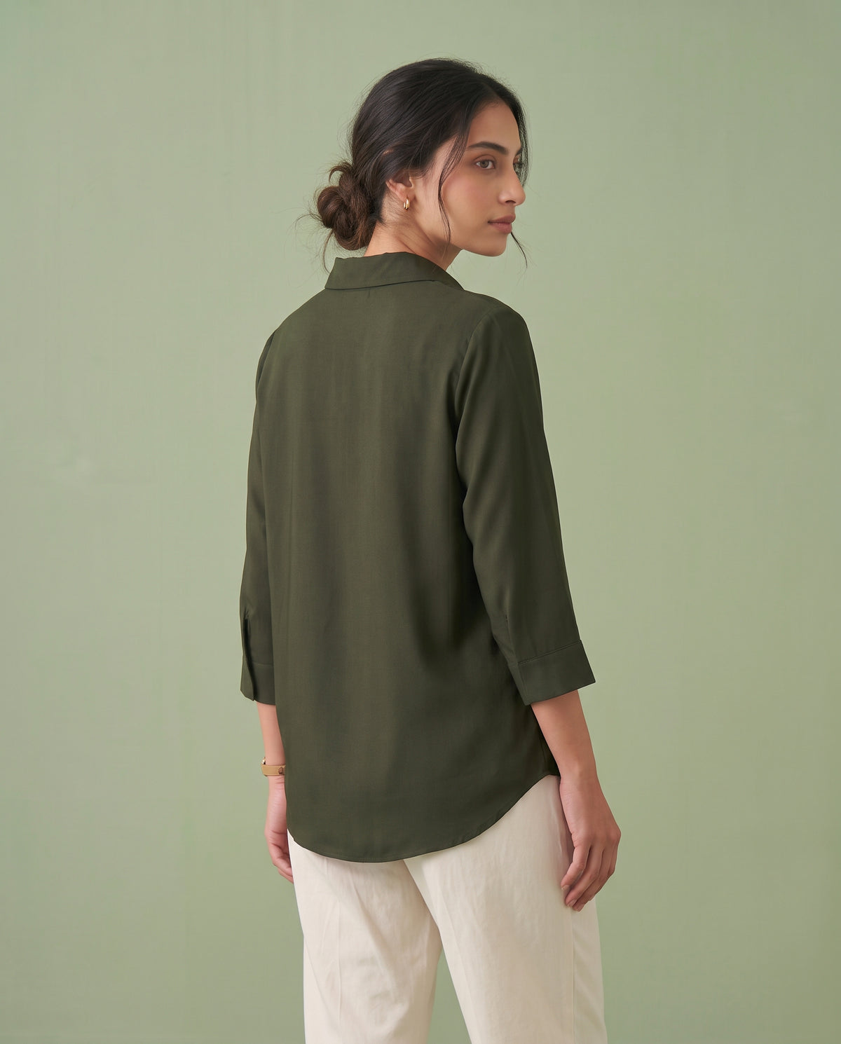 The Olive Collared Blouse