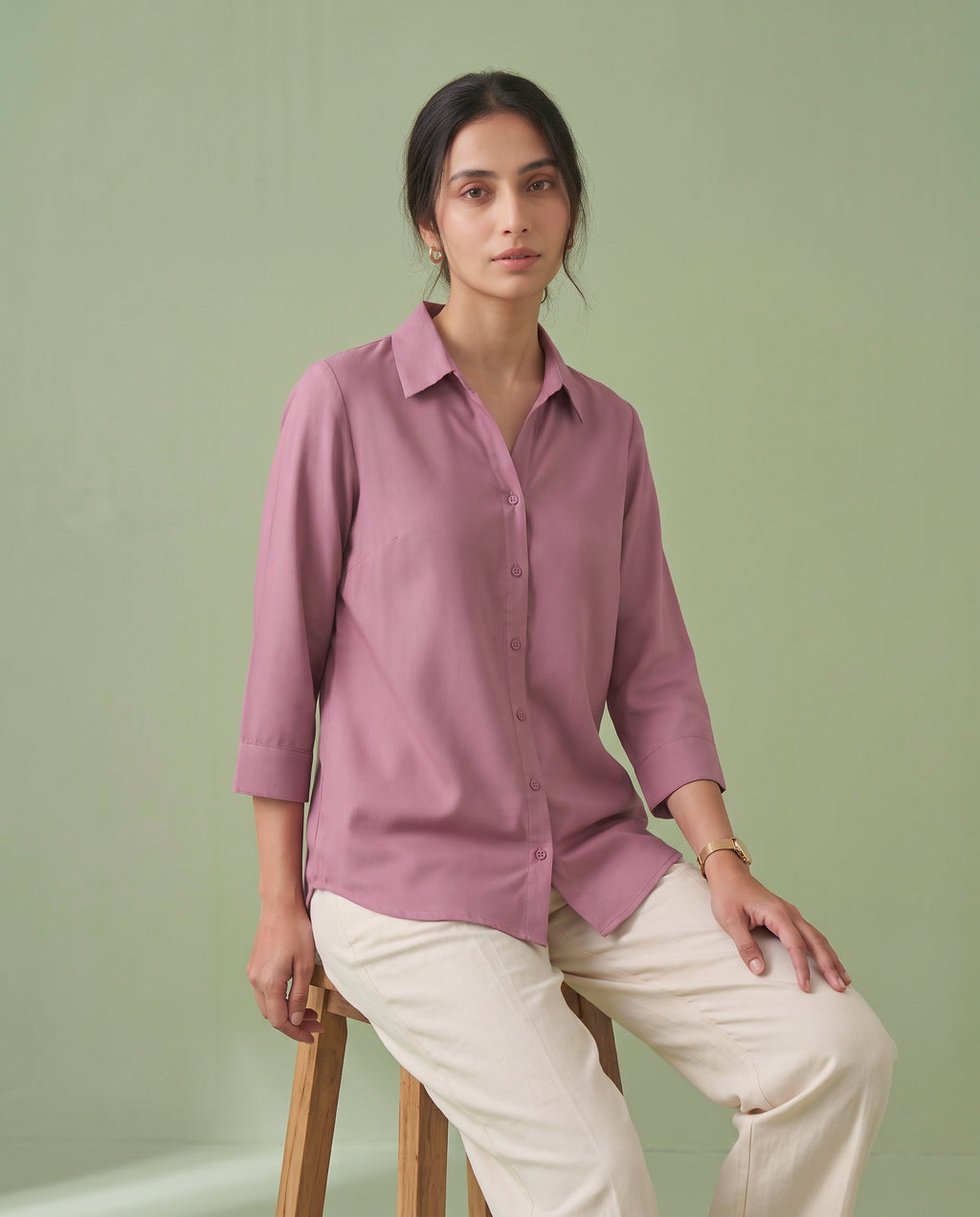 The Mauve Collared Blouse