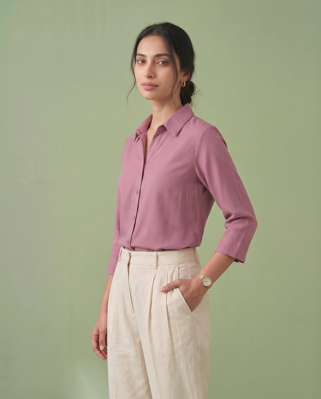 The Mauve Collared Blouse