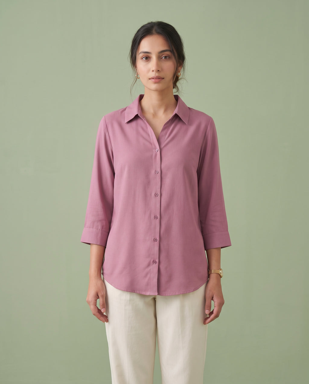 The Mauve Collared Blouse