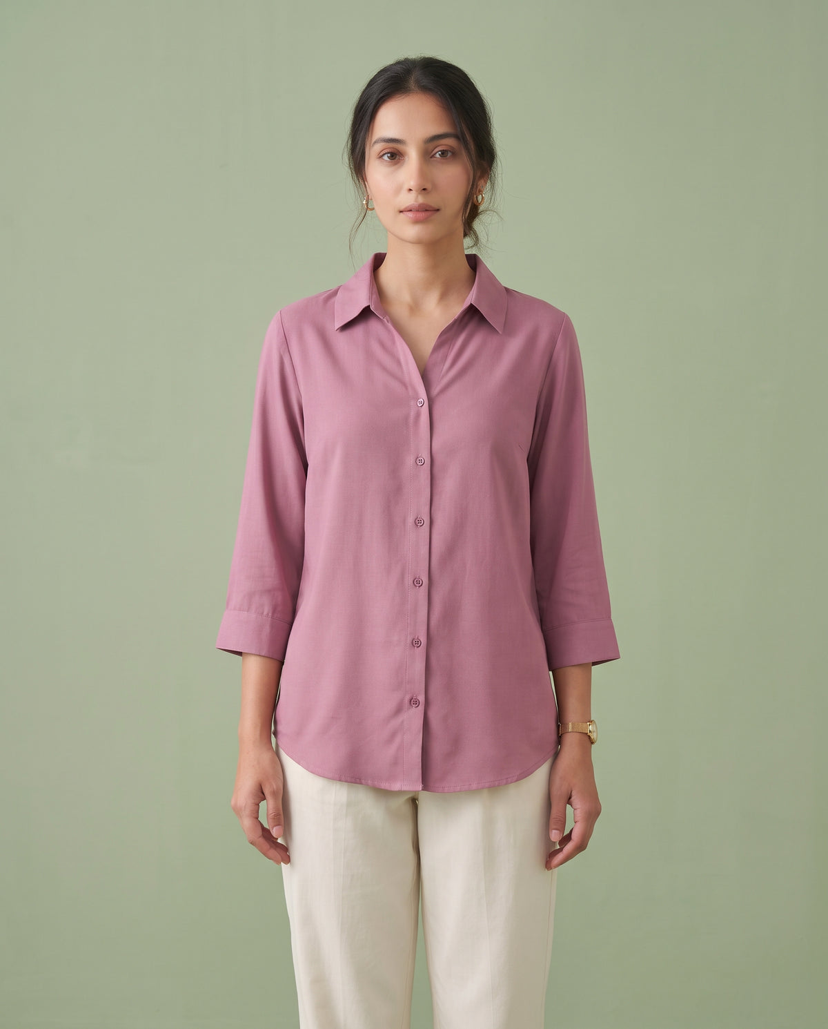 The Mauve Collared Blouse