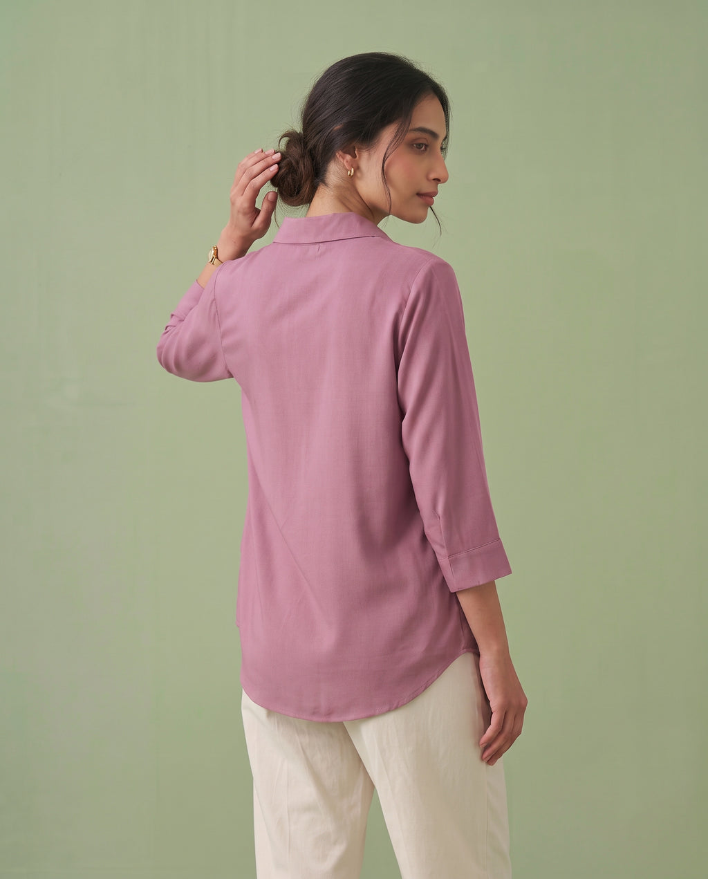 The Mauve Collared Blouse