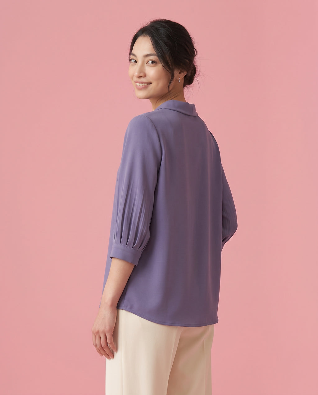 The Lavender Embellished V-Neck Top