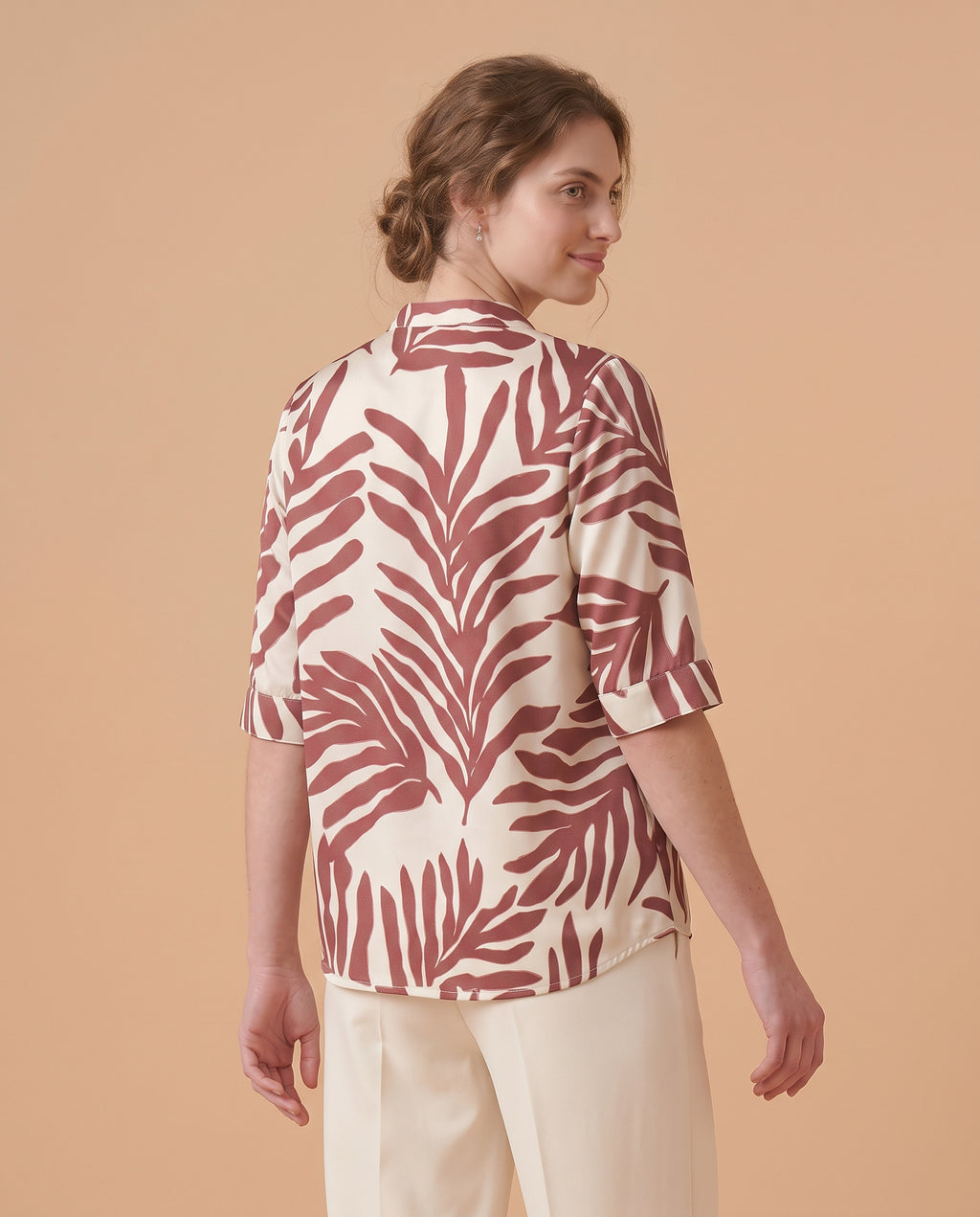 The Palm Leaf Print Blouse